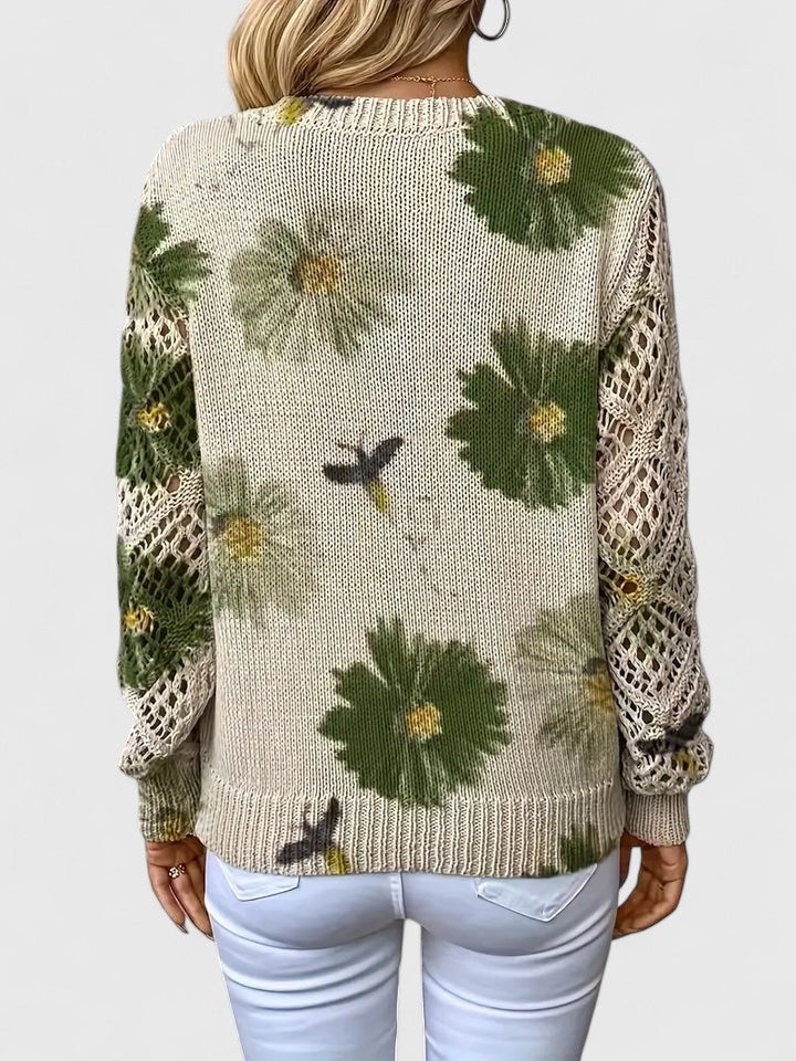 Adele - Elegant Jumper with Floral Pattern