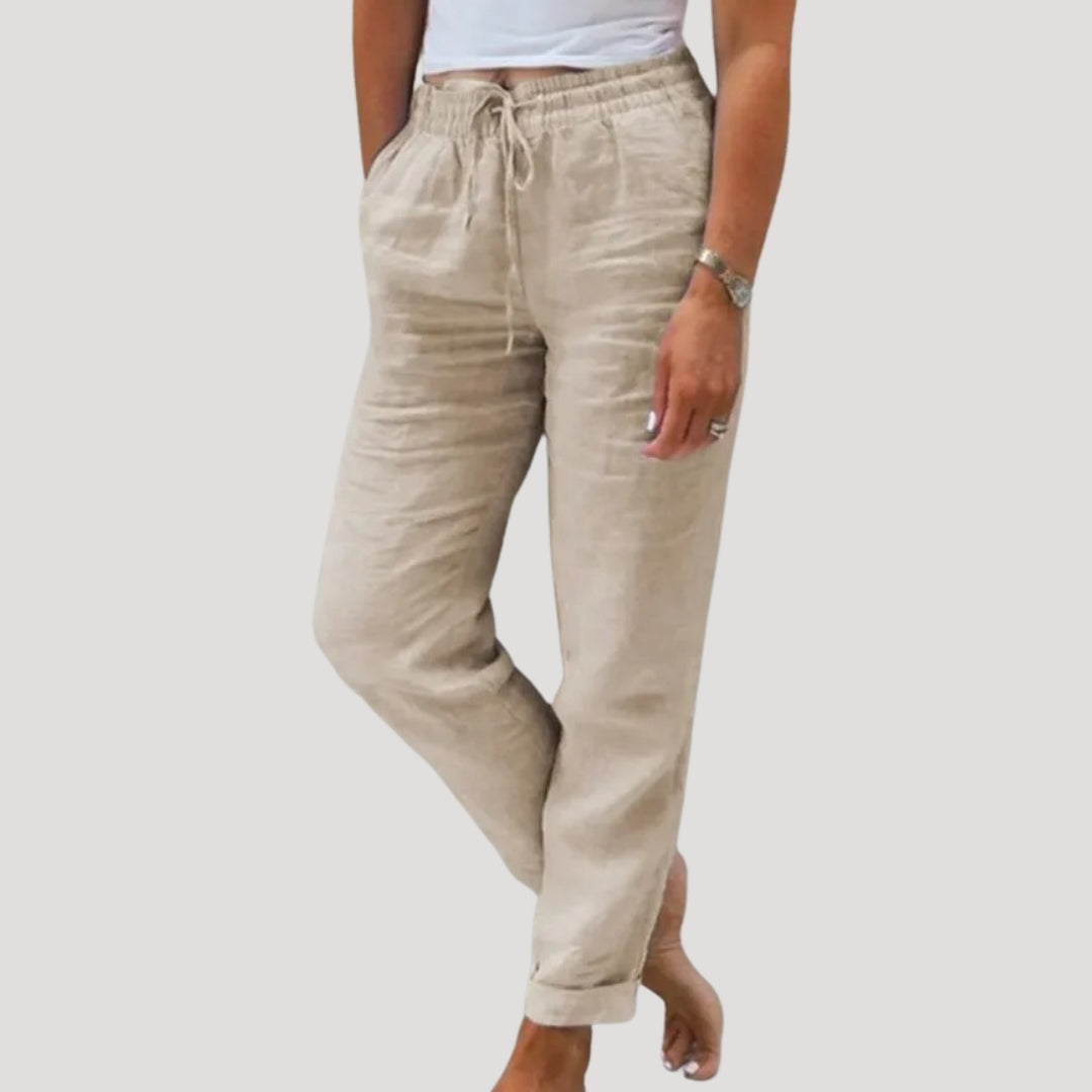 Elara | Lightweight Cotton Trousers with a Relaxed Fit