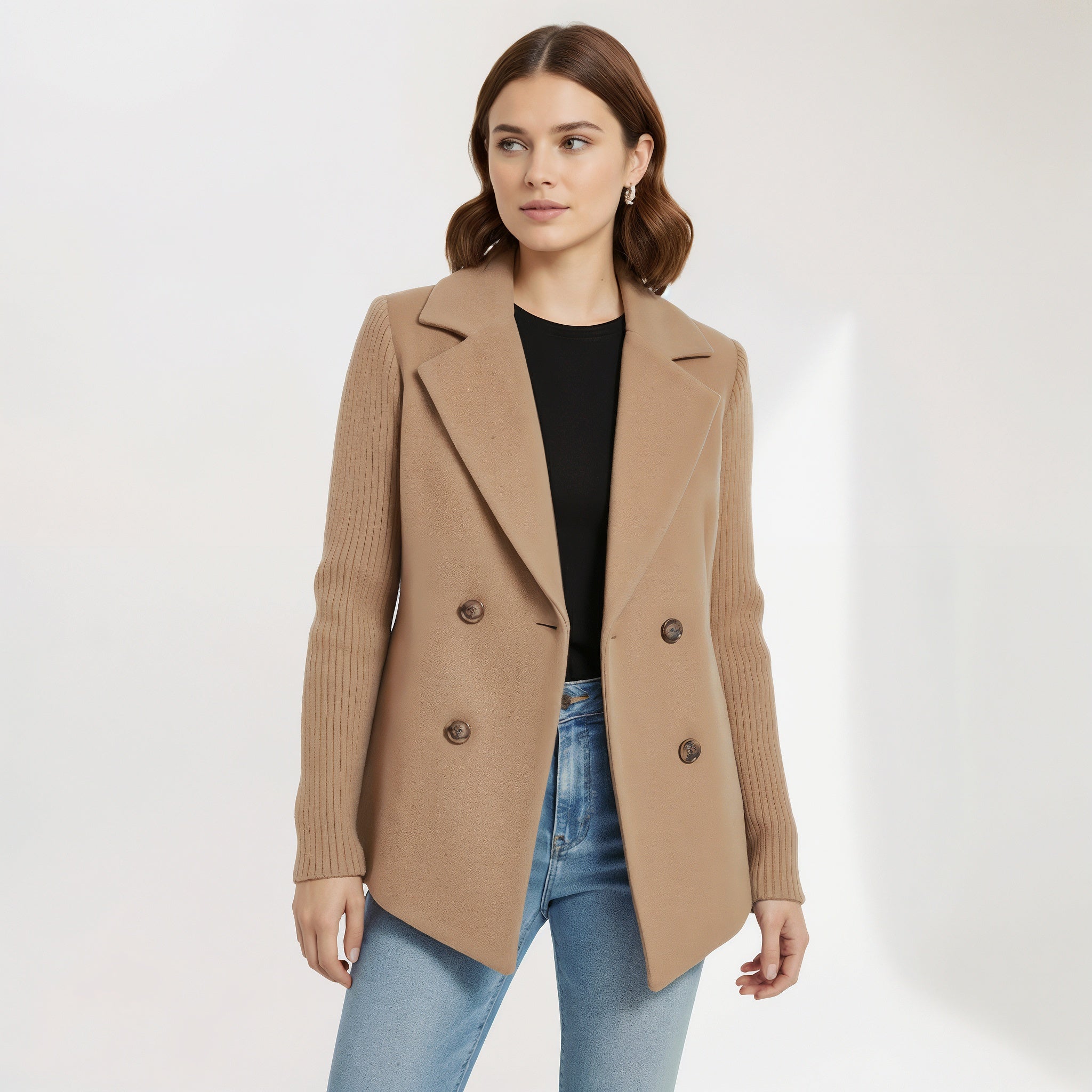 Corinne | Relaxed Ribbed Blazer Coat