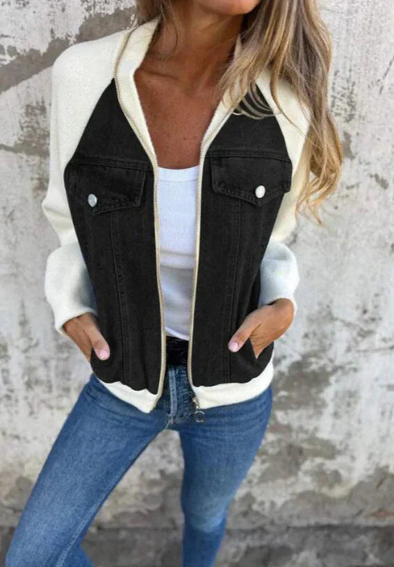 Denim & Knit Jacket Donna