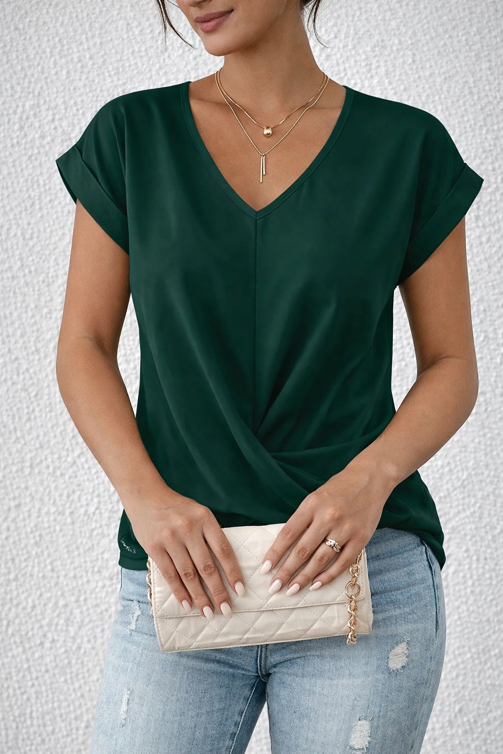 Elena | Women's T-shirt with Elegant Neckline