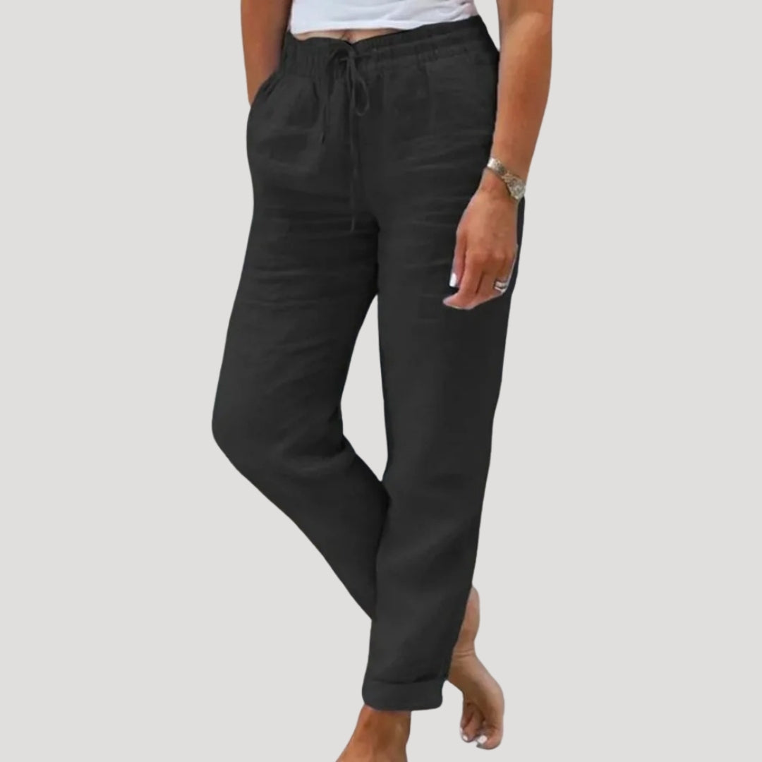 Elara | Lightweight Cotton Trousers with a Relaxed Fit