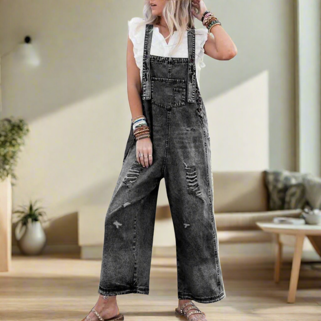 Maxine - Vintage Wash Adjustable Jumpsuit