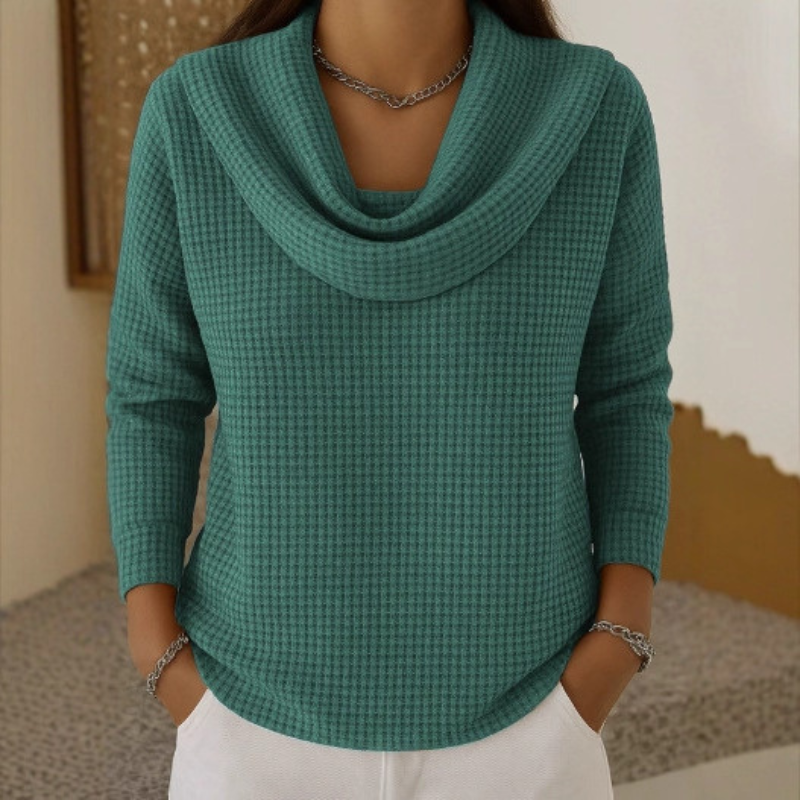 Wrenley | Waterfall Collar Knit Jumper
