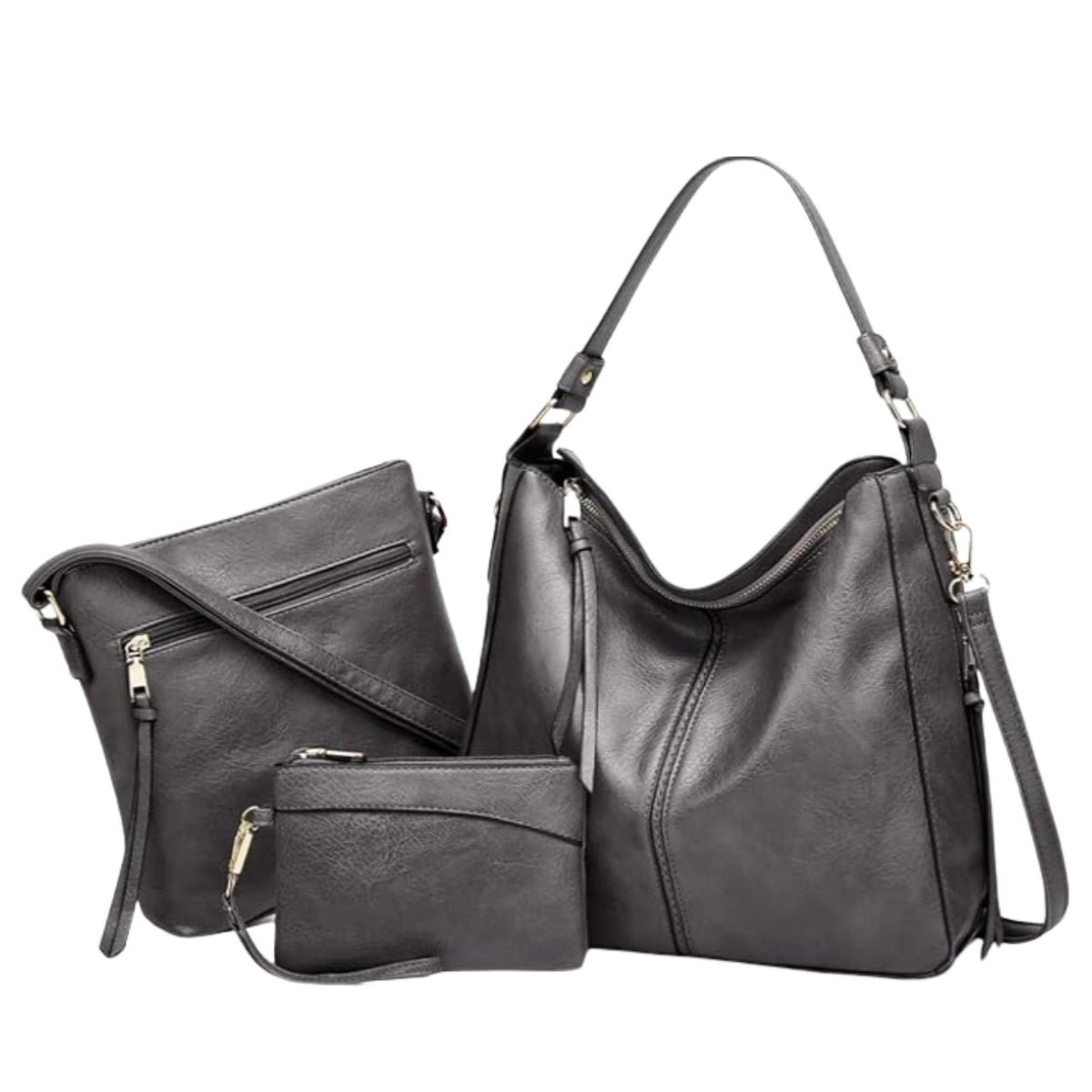 Sophia | Luxury Three-Piece Hobo Handbag Set