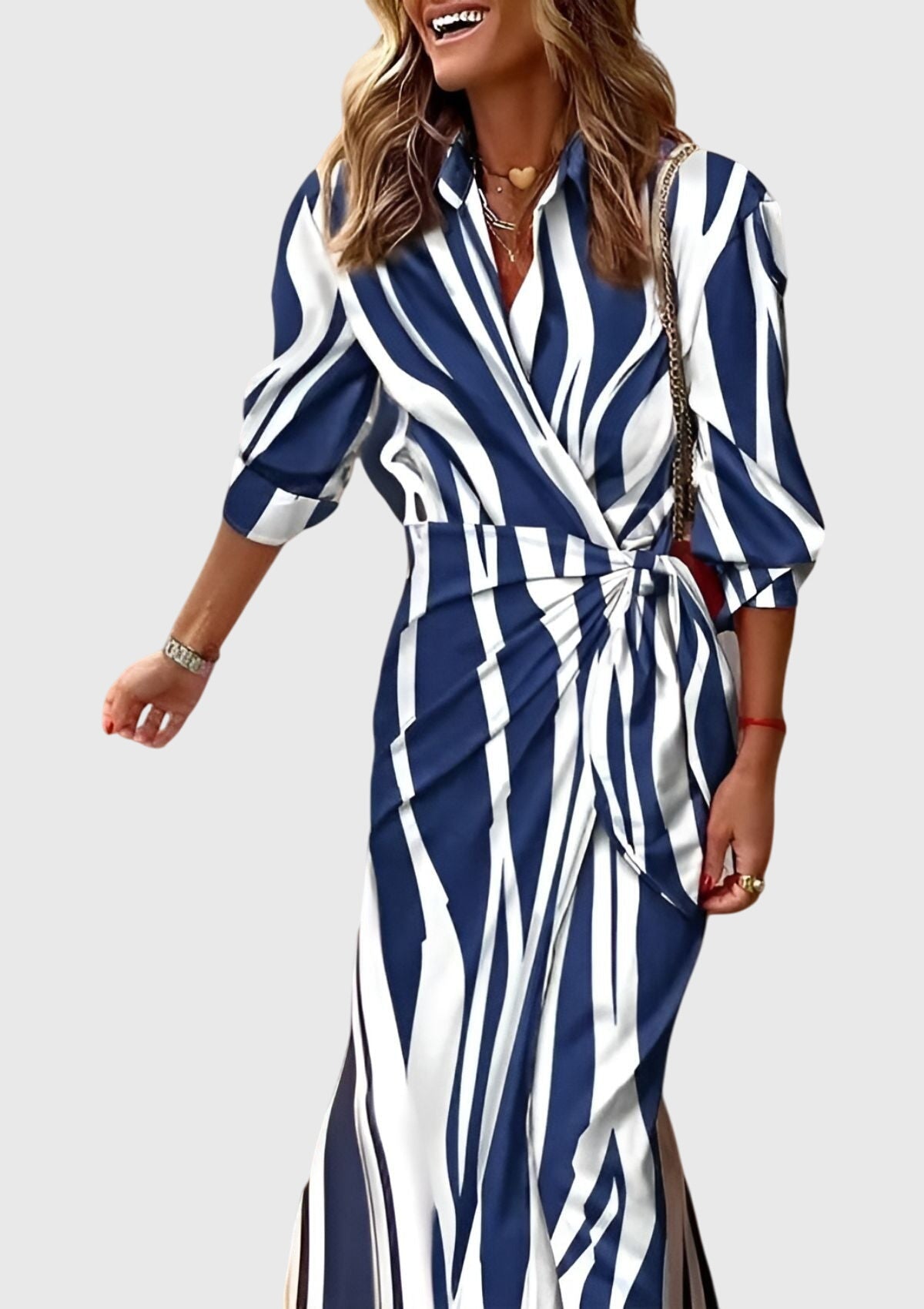 Everly - Elegant Wrap Dress with Print