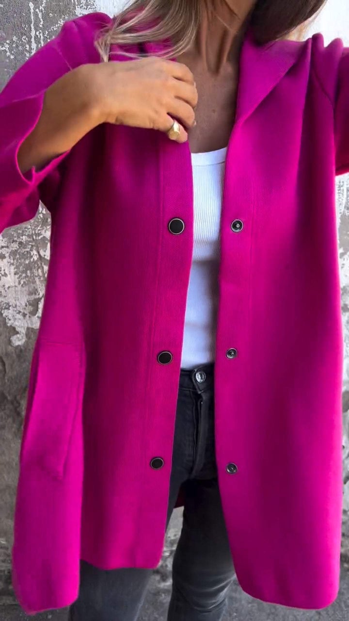 Mich - Buttoned Hooded Jacket