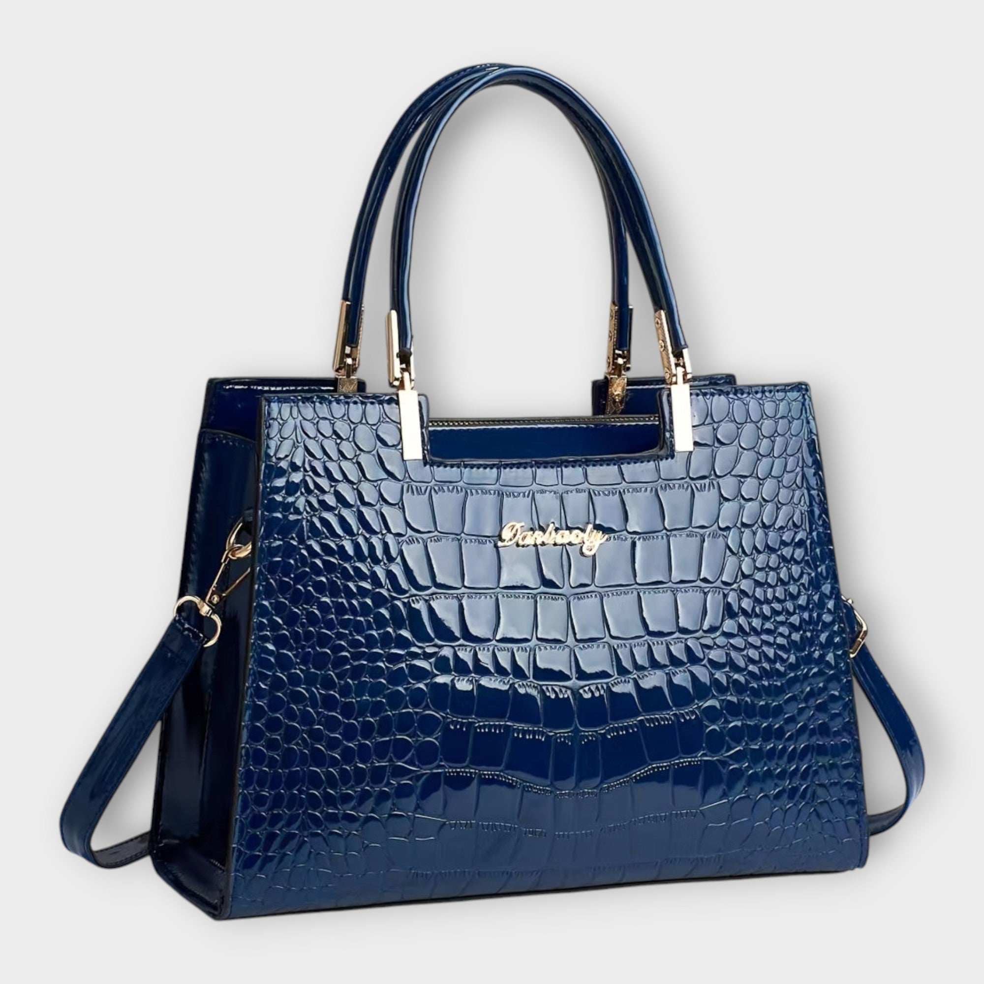 Eline - Glossy Crocodile Pattern Handbag