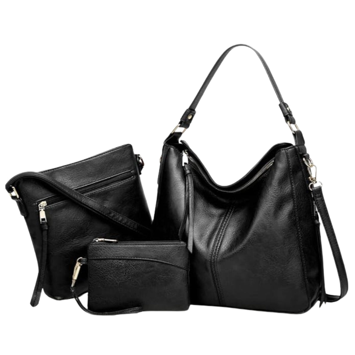 Sophia | Luxury Three-Piece Hobo Handbag Set