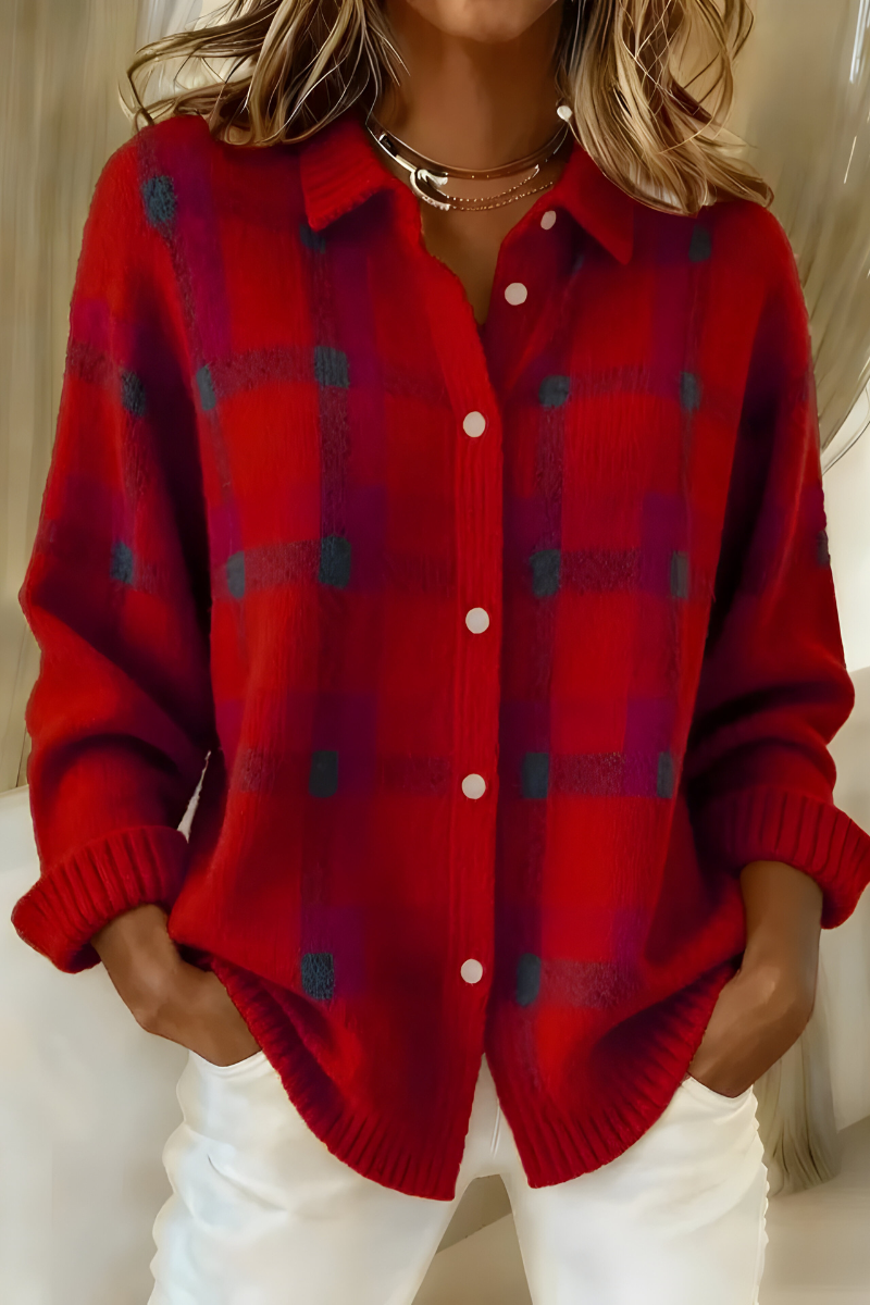 Marlowe | Heritage Check Knit Cardigan