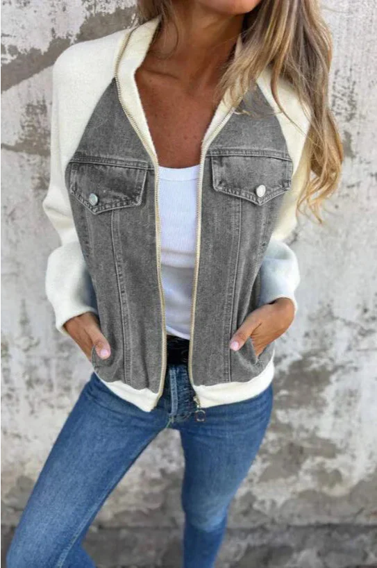 Denim & Knit Jacket Donna