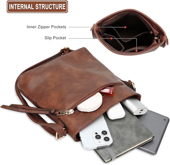 Sophia | Luxury Three-Piece Hobo Handbag Set