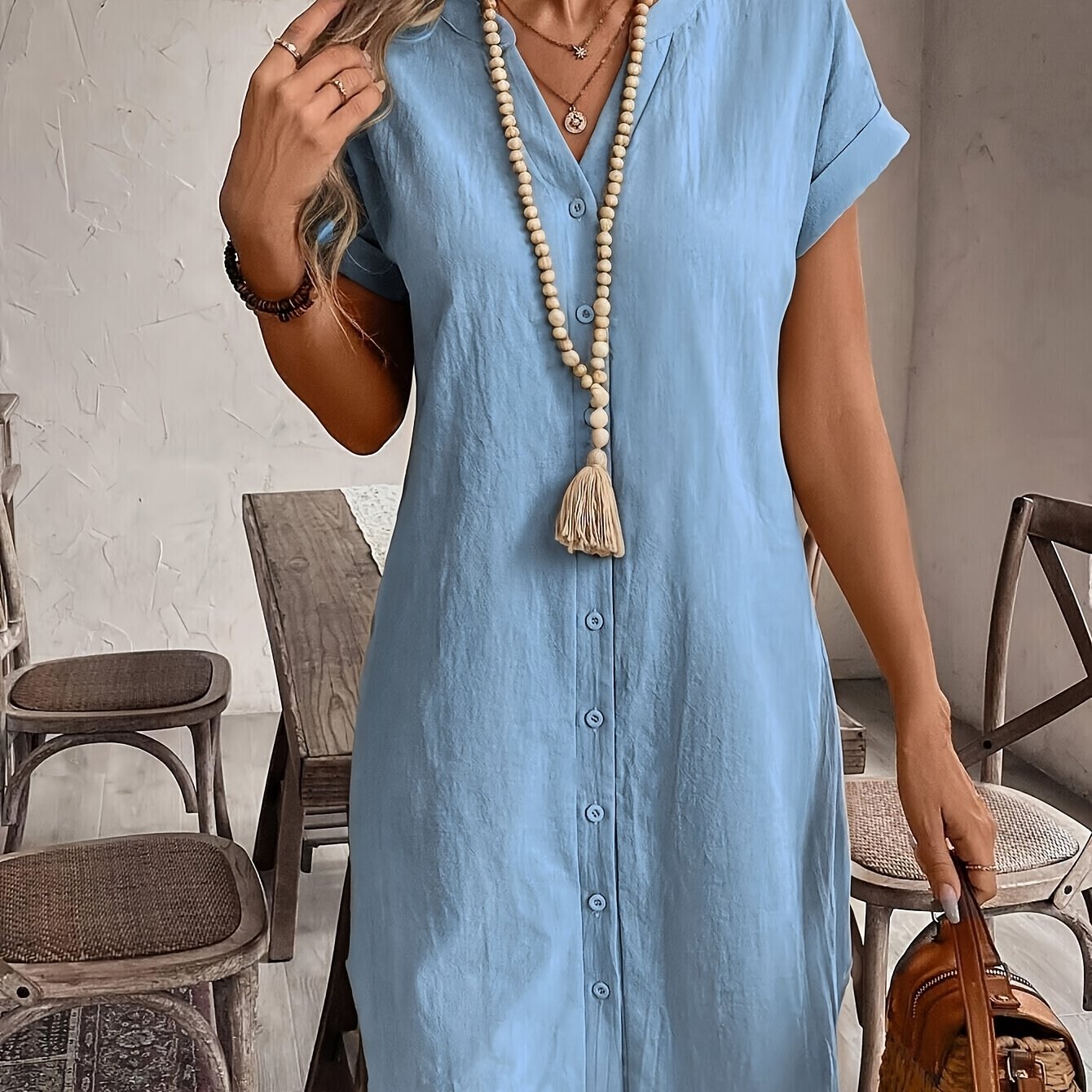 Charlotte | Elegant Button Midi Dress