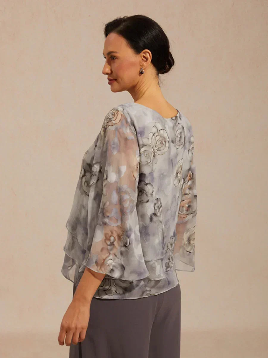 Genevieve | Elegant Floral Lace Layered Blouse