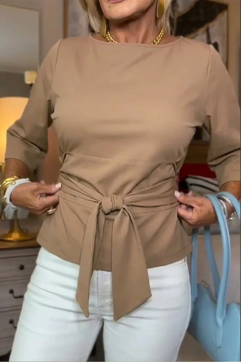 Lysandra | Elegant Tie-Waist Blouse