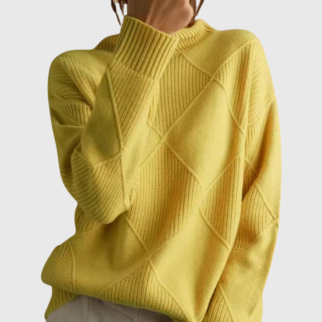 Cressida | Textured Roll Neck Jumper