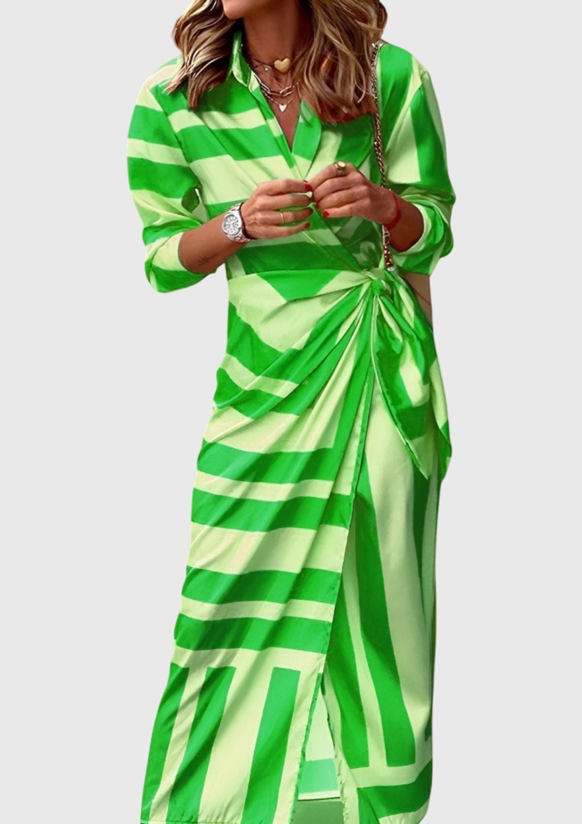 Everly - Elegant Wrap Dress with Print