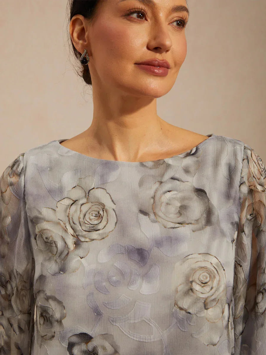 Genevieve | Elegant Floral Lace Layered Blouse