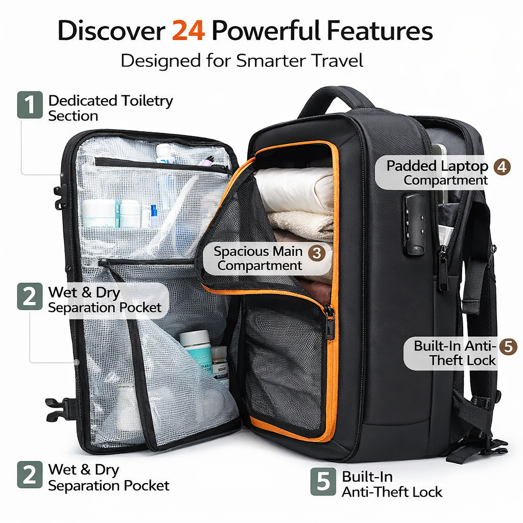 Travel Bag with FREE Vacuum Pump