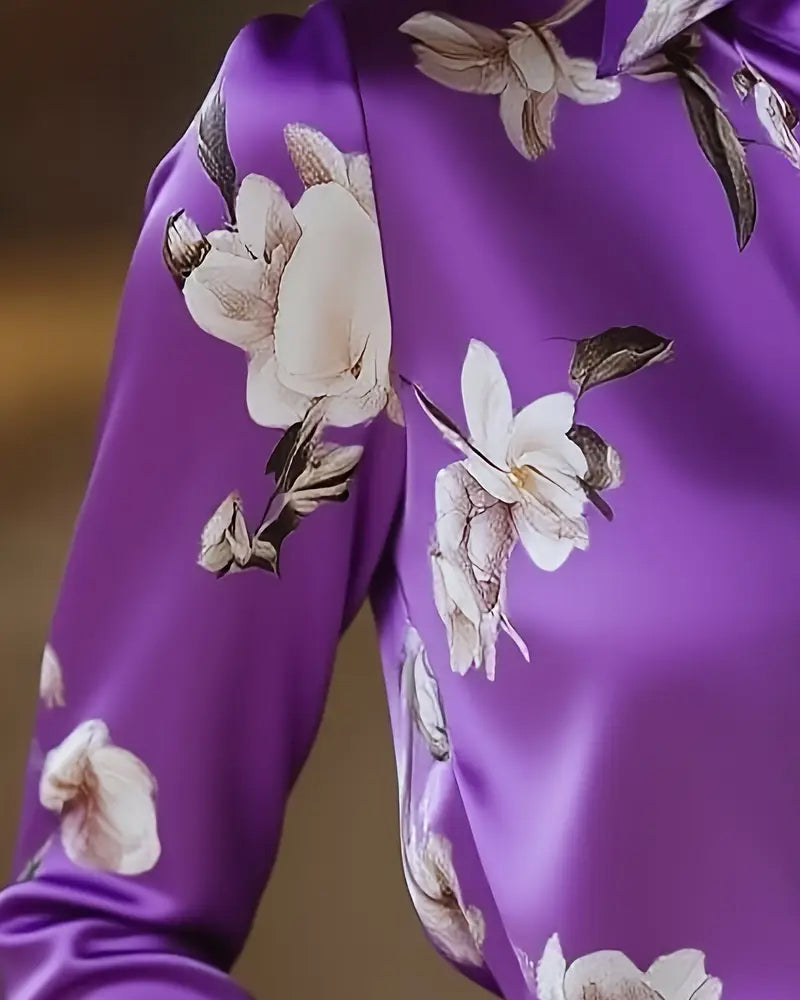 Odette - Retro Floral Print Shirt
