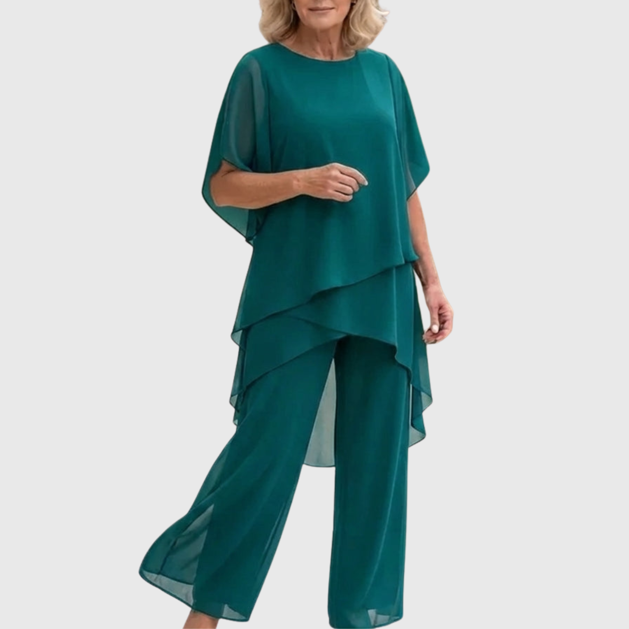 Celeste | Elegant Draped Palazzo Co-Ord Set
