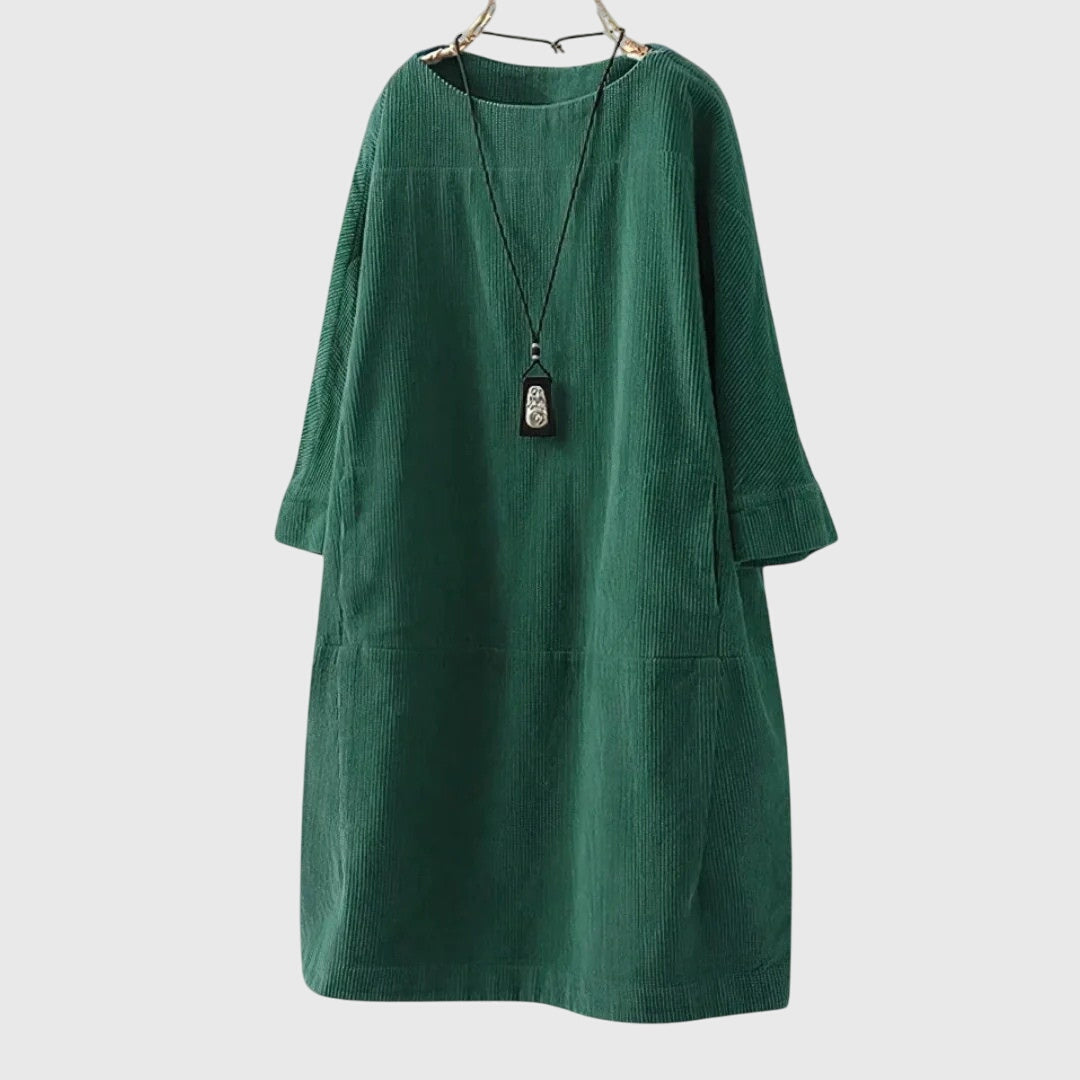 Grace - Relaxed Corduroy Midi Dress