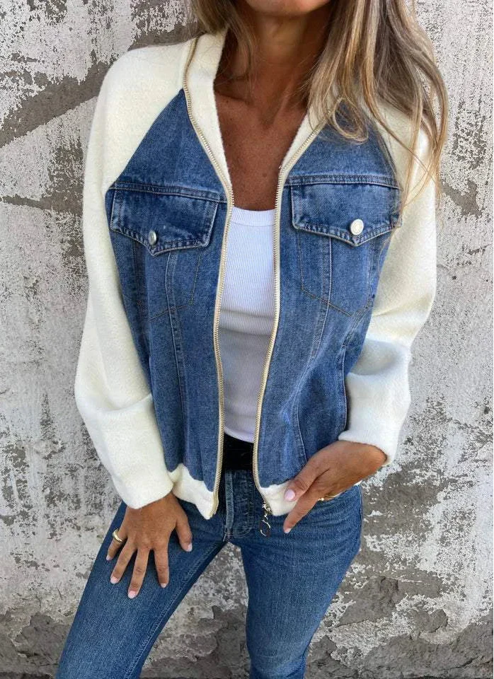 Denim & Knit Jacket Donna