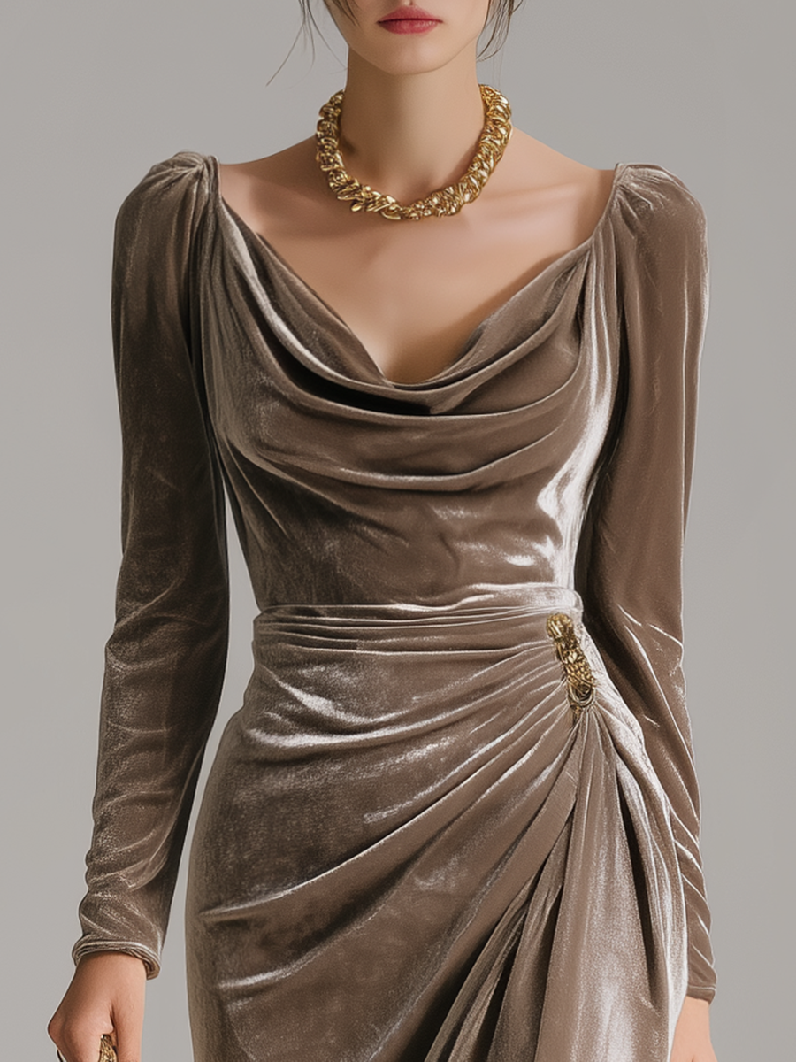 Mykah - Elegant Midi Dress