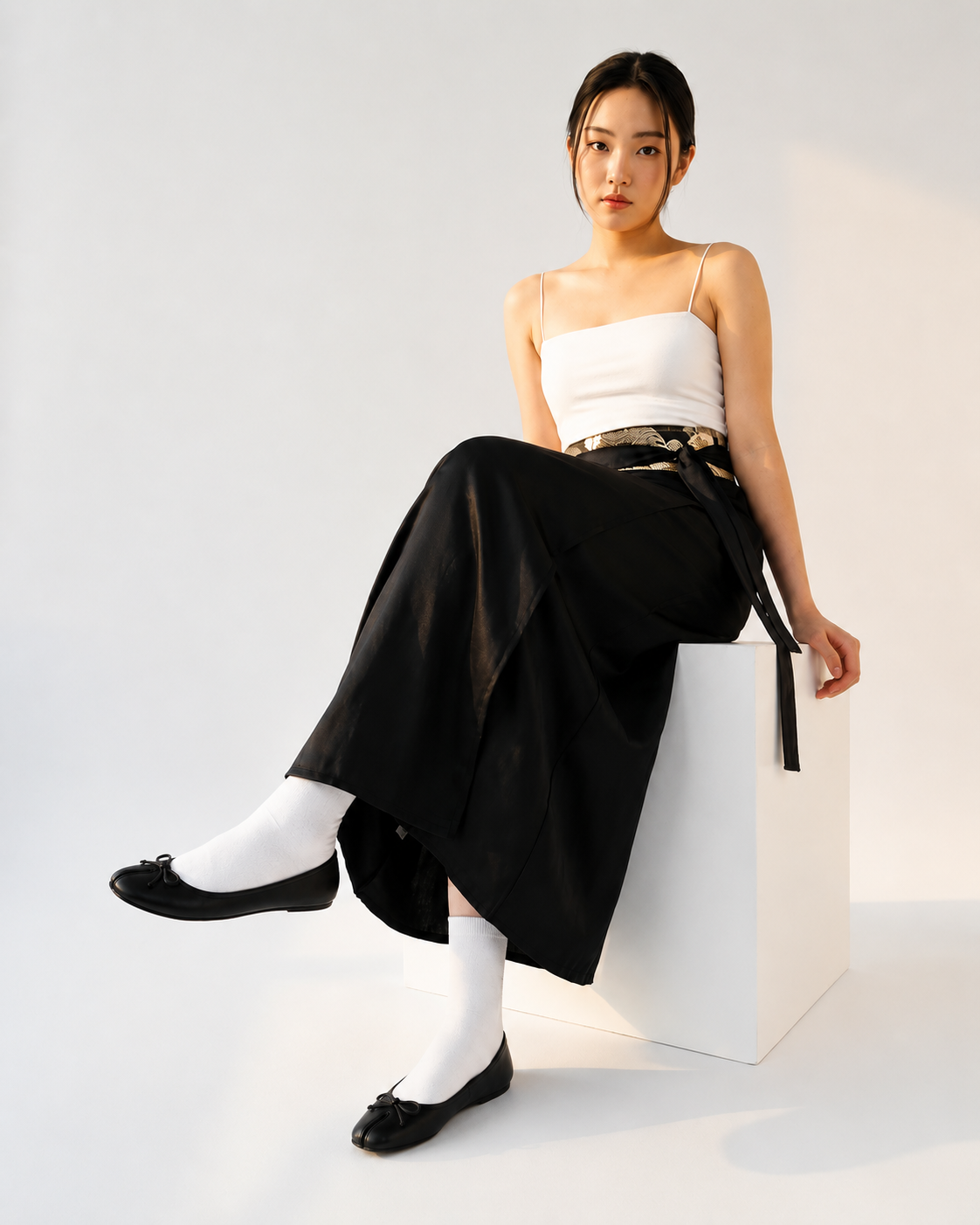 Noemi | Bow Detail Tabi flats + Free pair of Tabi Socks