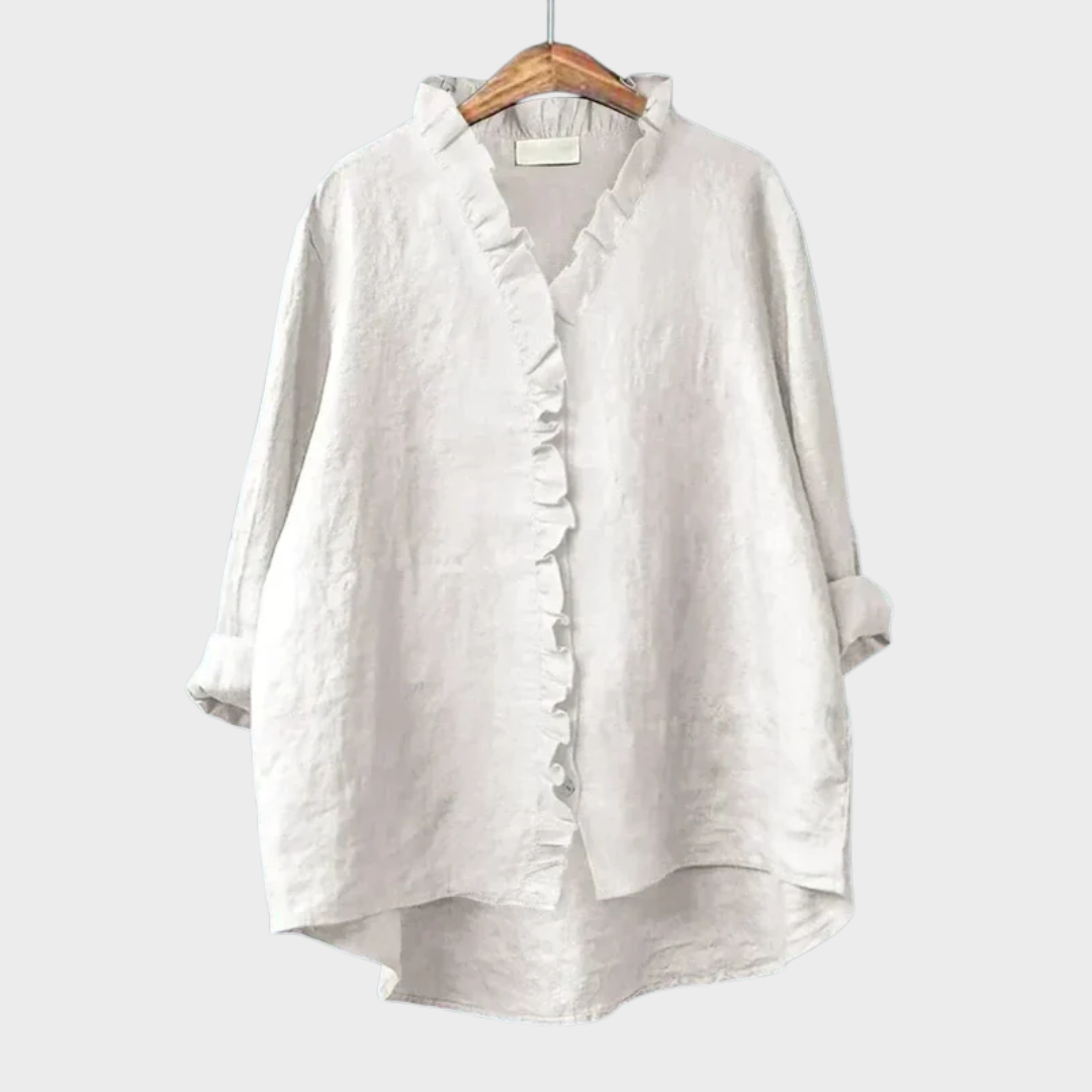 Clara | Relaxed Ruffle Detail Blouse