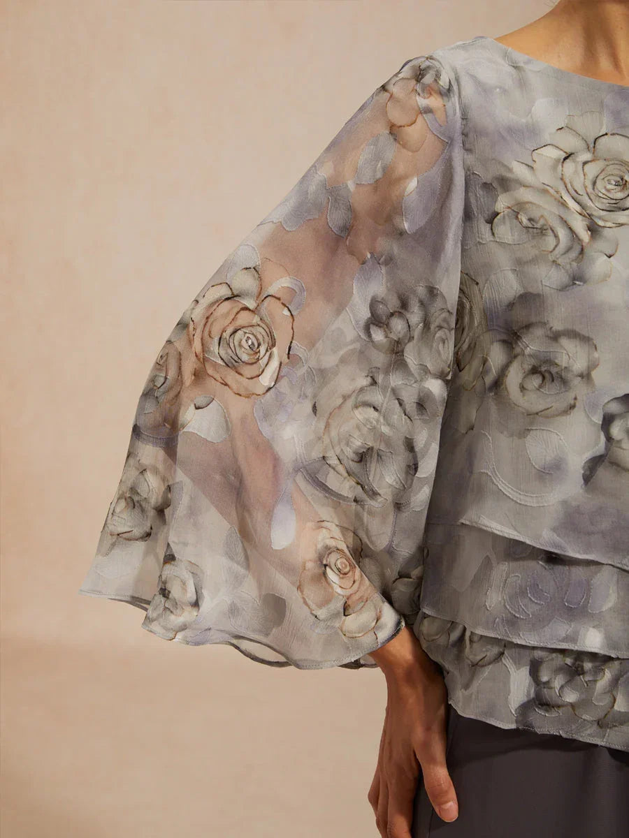 Genevieve | Elegant Floral Lace Layered Blouse