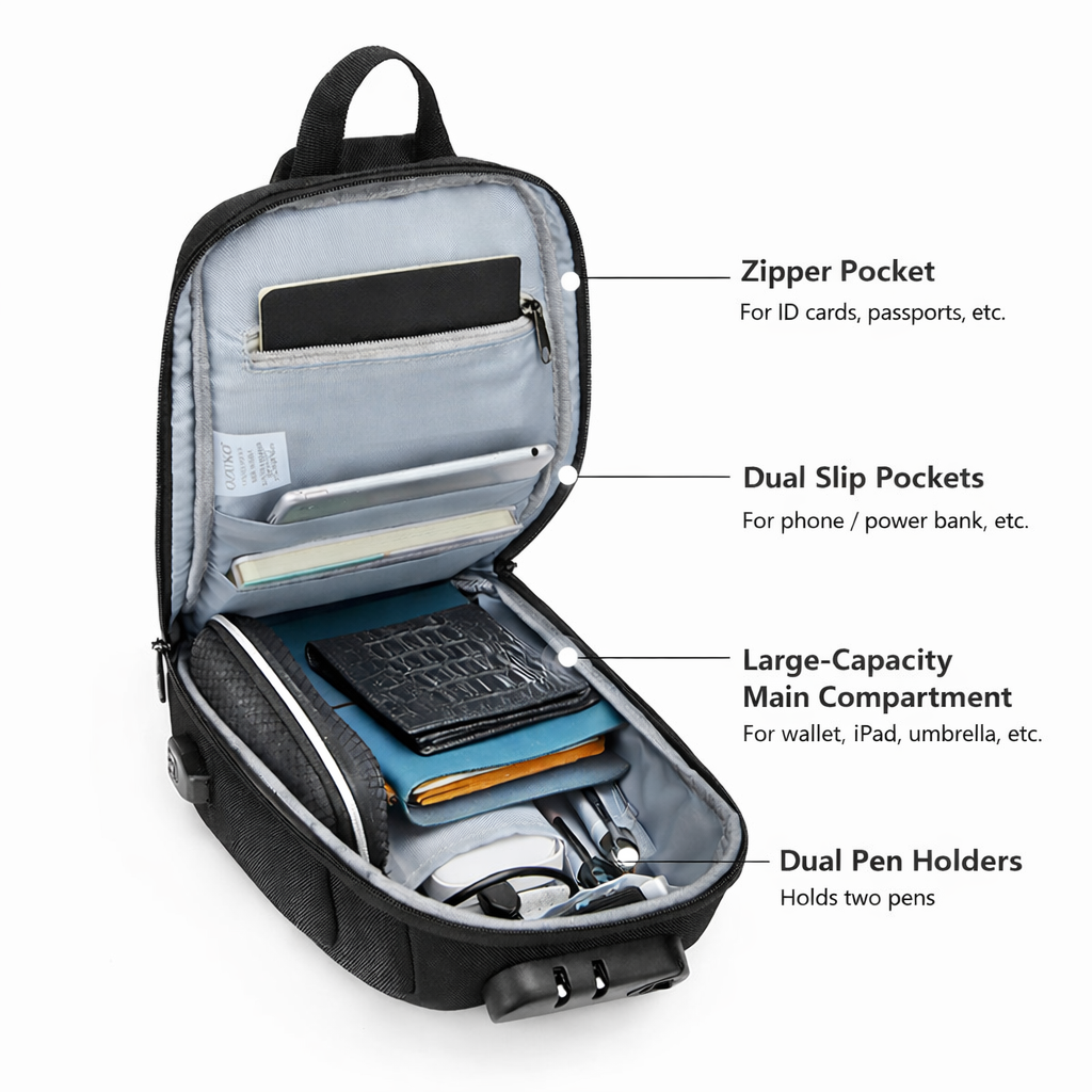 Anti-Theft Crossbody Bag