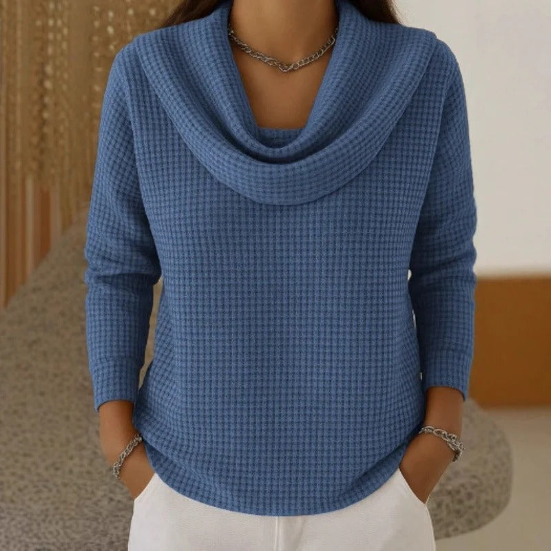 Wrenley | Waterfall Collar Knit Jumper