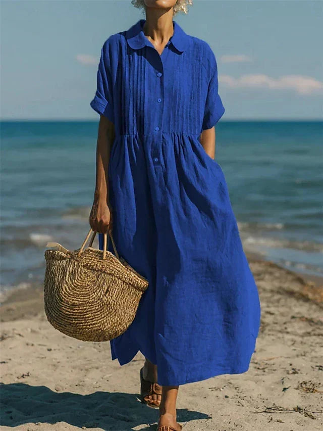 Ainsleigh | Refined Button-Front Midi Dress