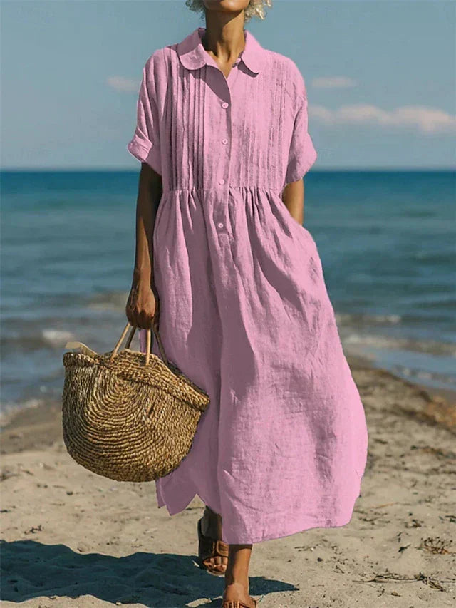 Ainsleigh | Refined Button-Front Midi Dress
