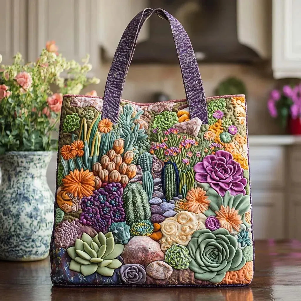 Quilted Tote Bag - Stylish and Functional Artisan Design