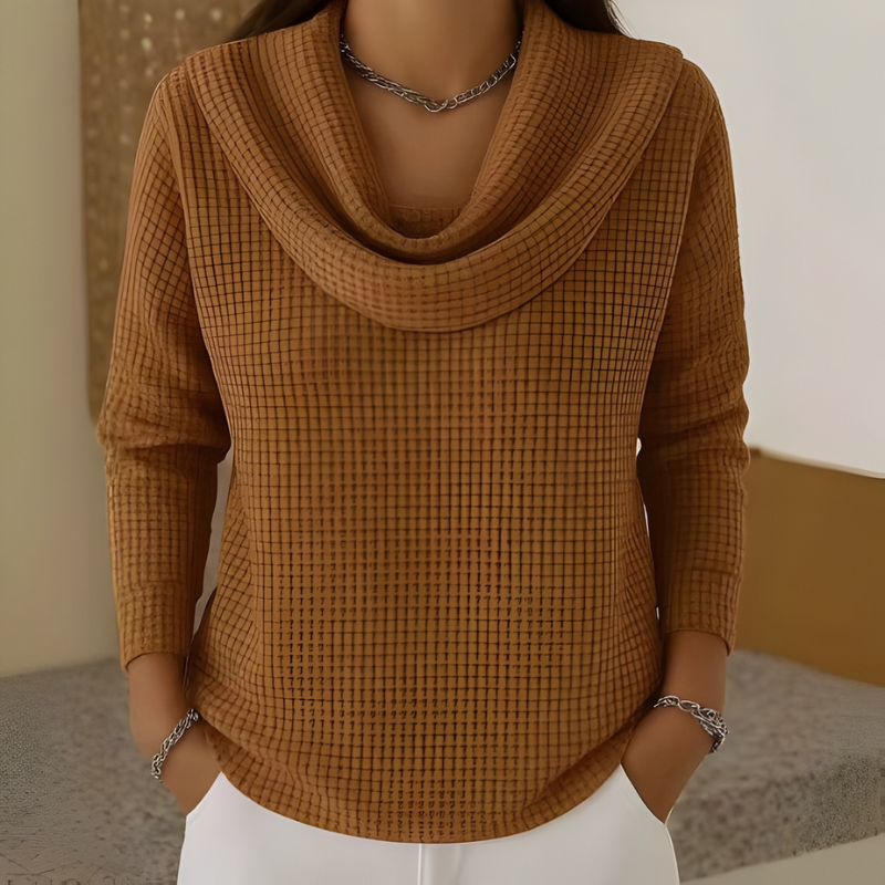 Wrenley | Waterfall Collar Knit Jumper