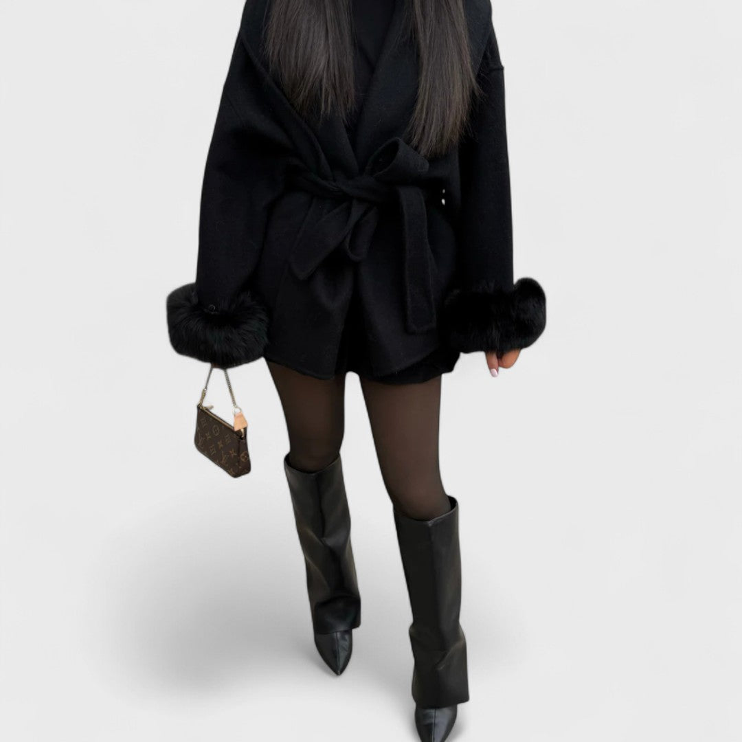 Faux Fur Cuff Coat Carra