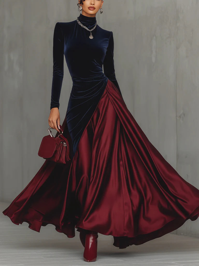 Cara - Velvet & Satin Gown