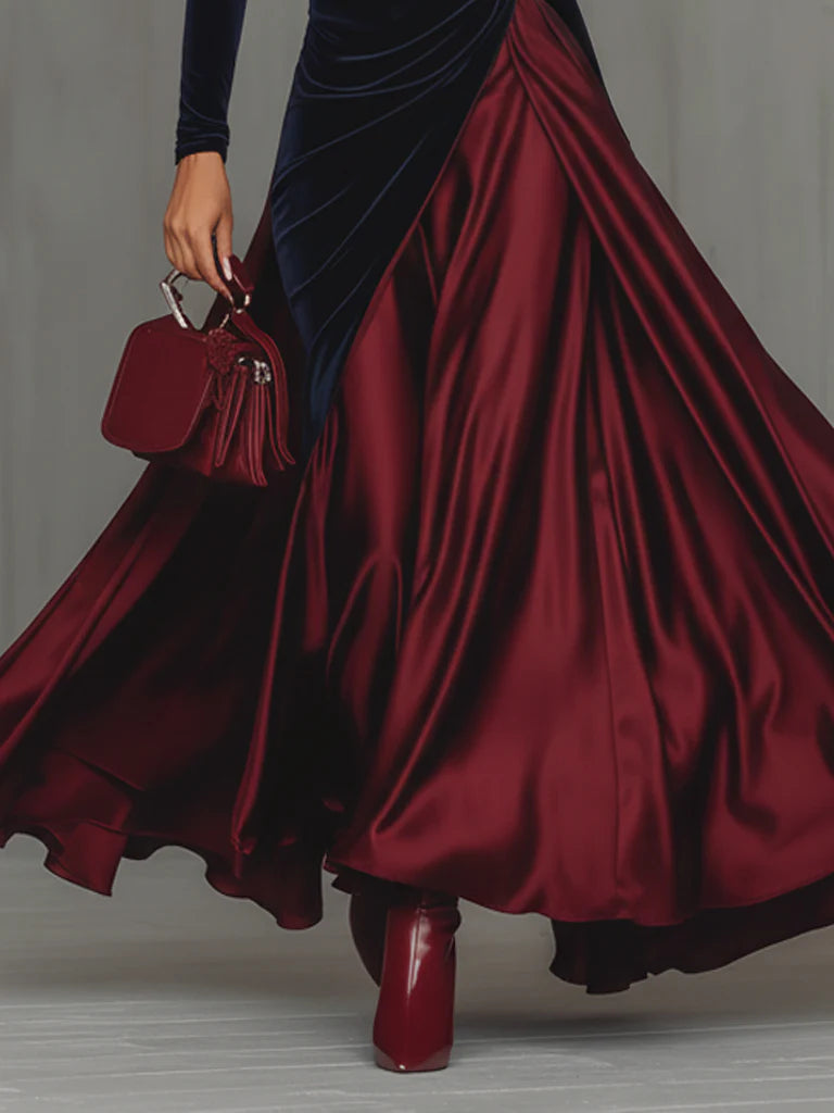 Cara - Velvet & Satin Gown