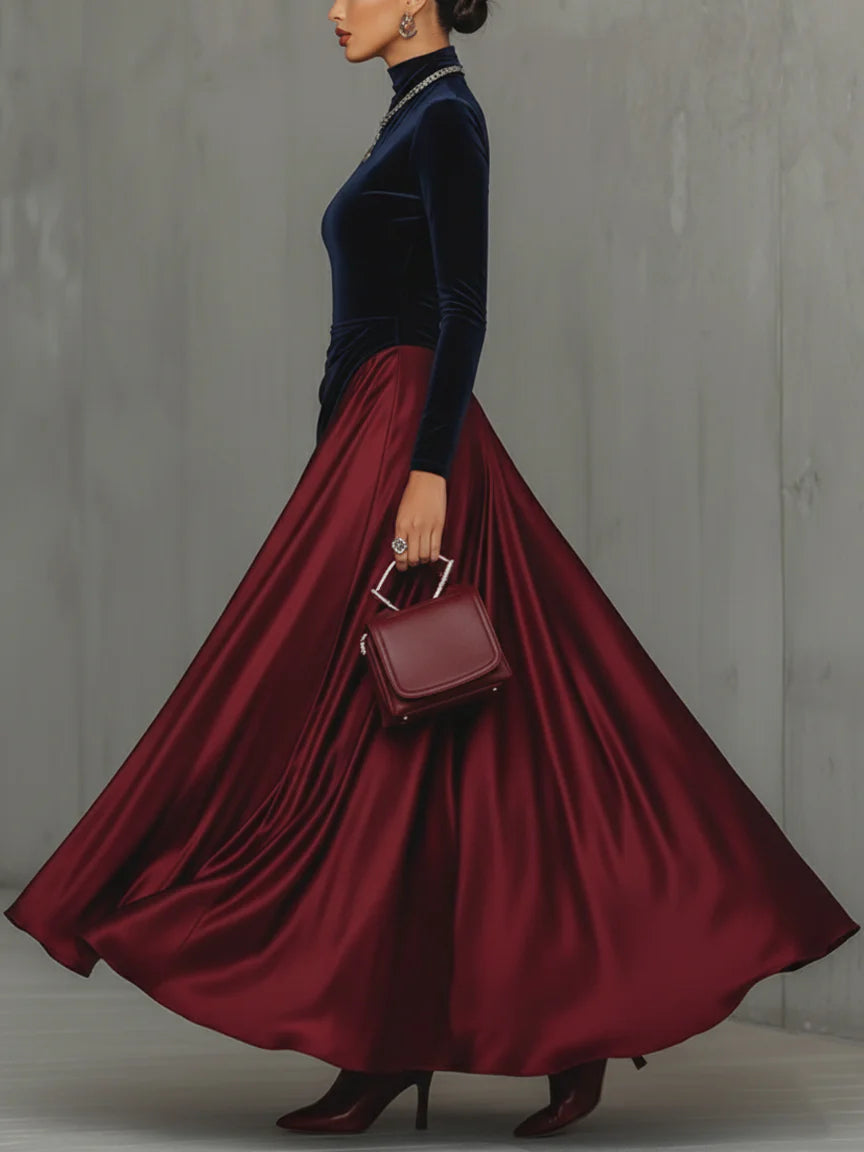 Cara - Velvet & Satin Gown