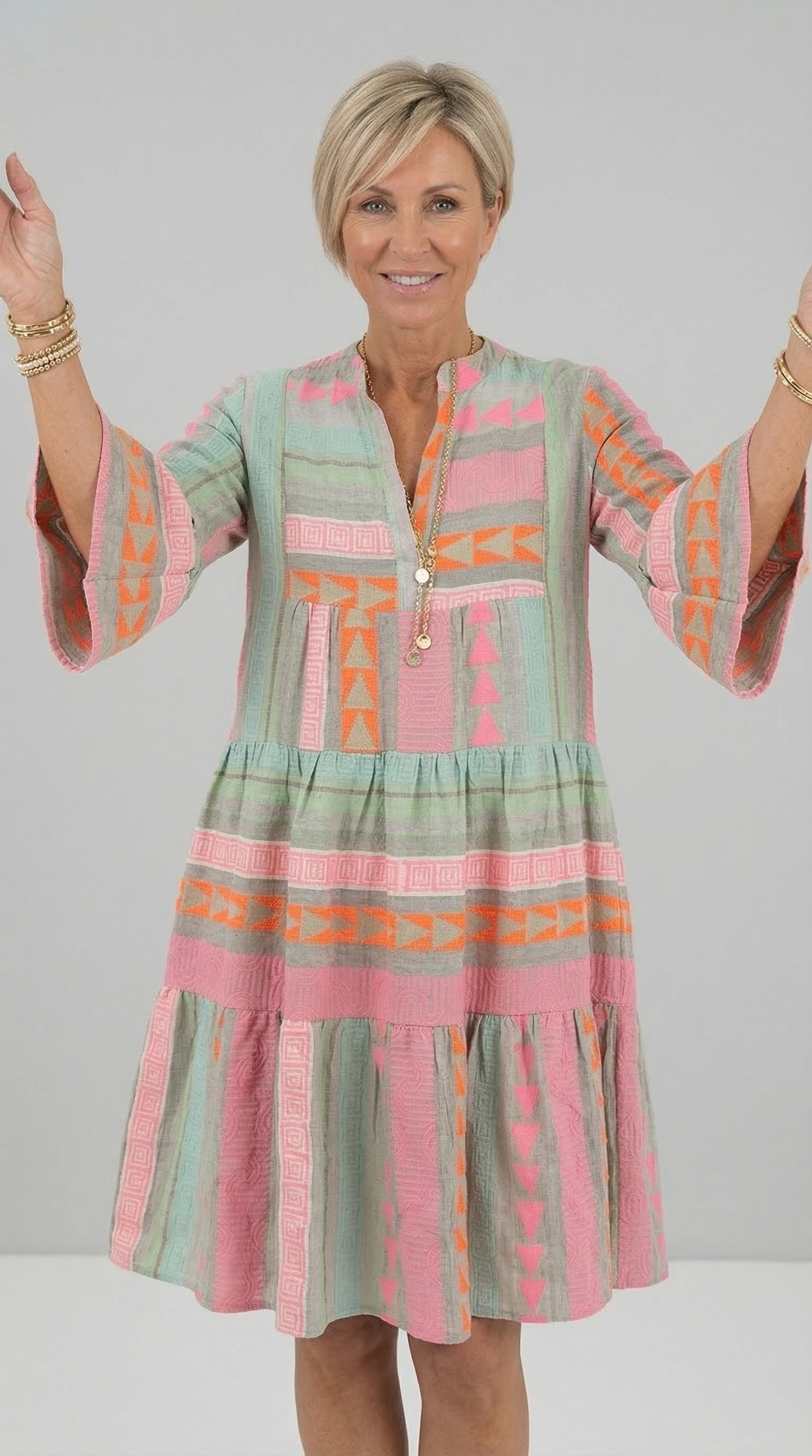 Lucy | Patterned Flowing Midi Dress