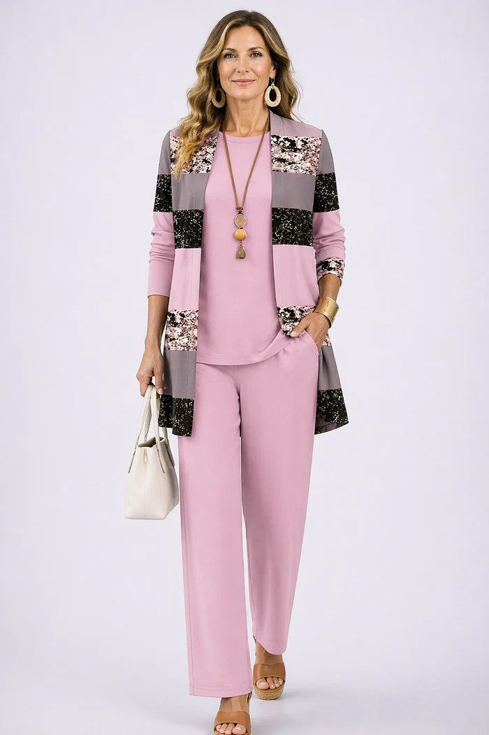 Cecelia | 3-Piece Set in color Pink