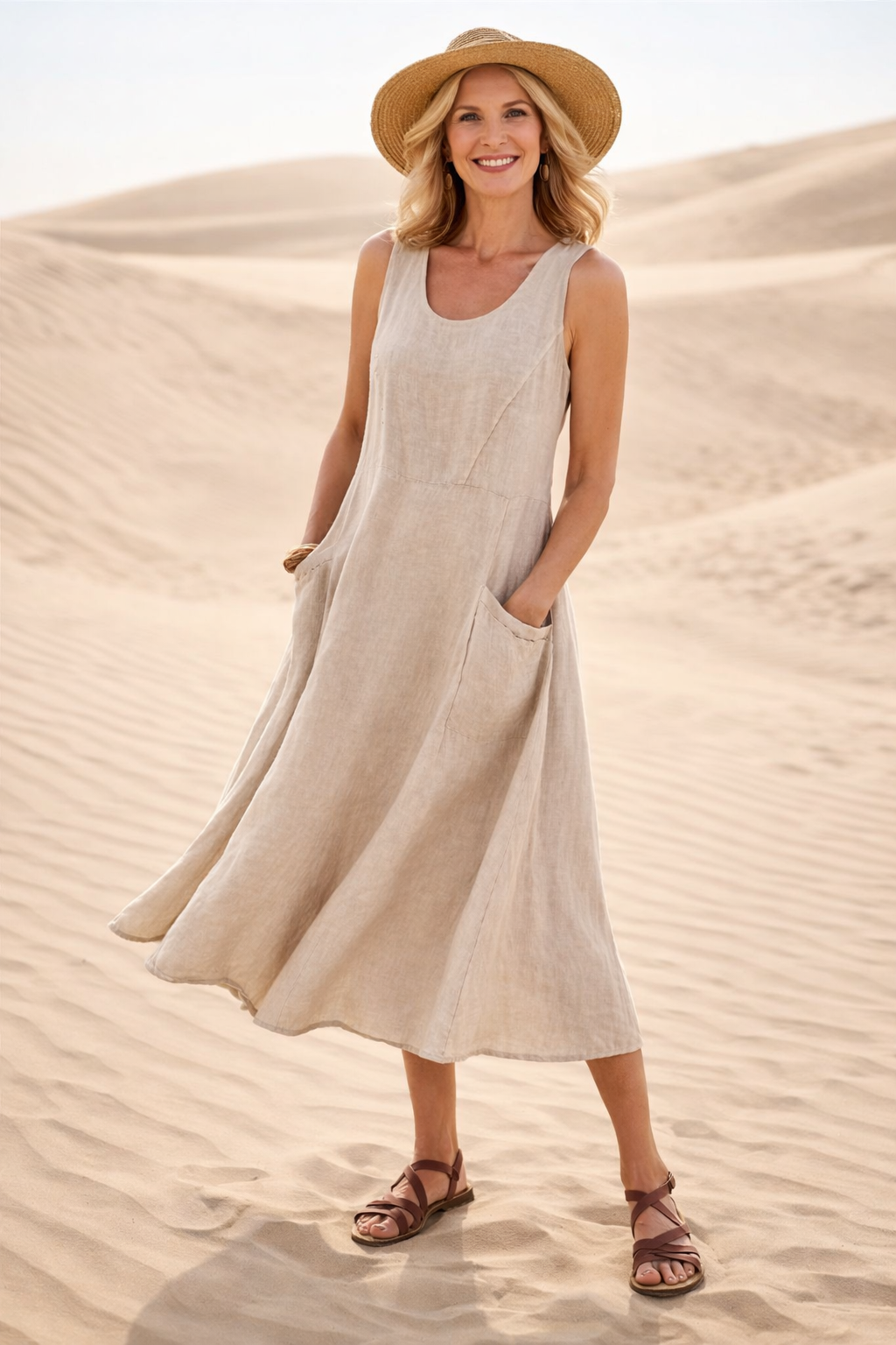 Luna | Comfortable A-line Midi Dress