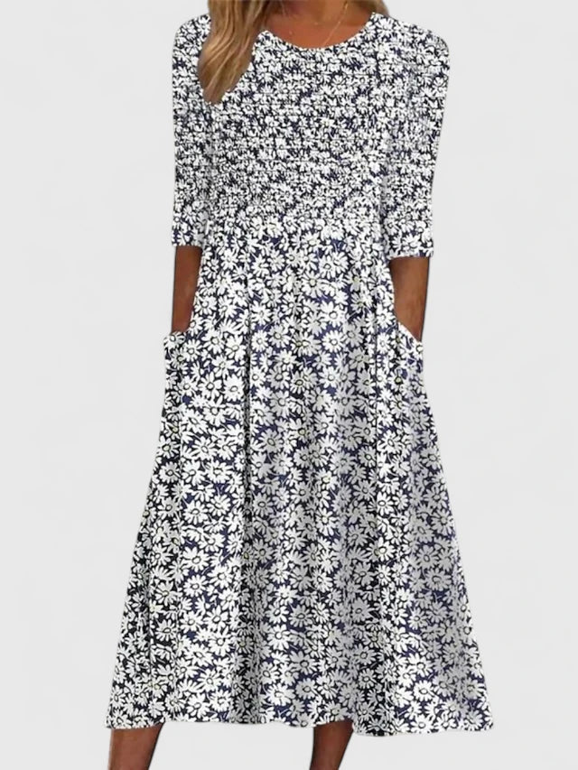 Violethia - Elegant Midi Dress