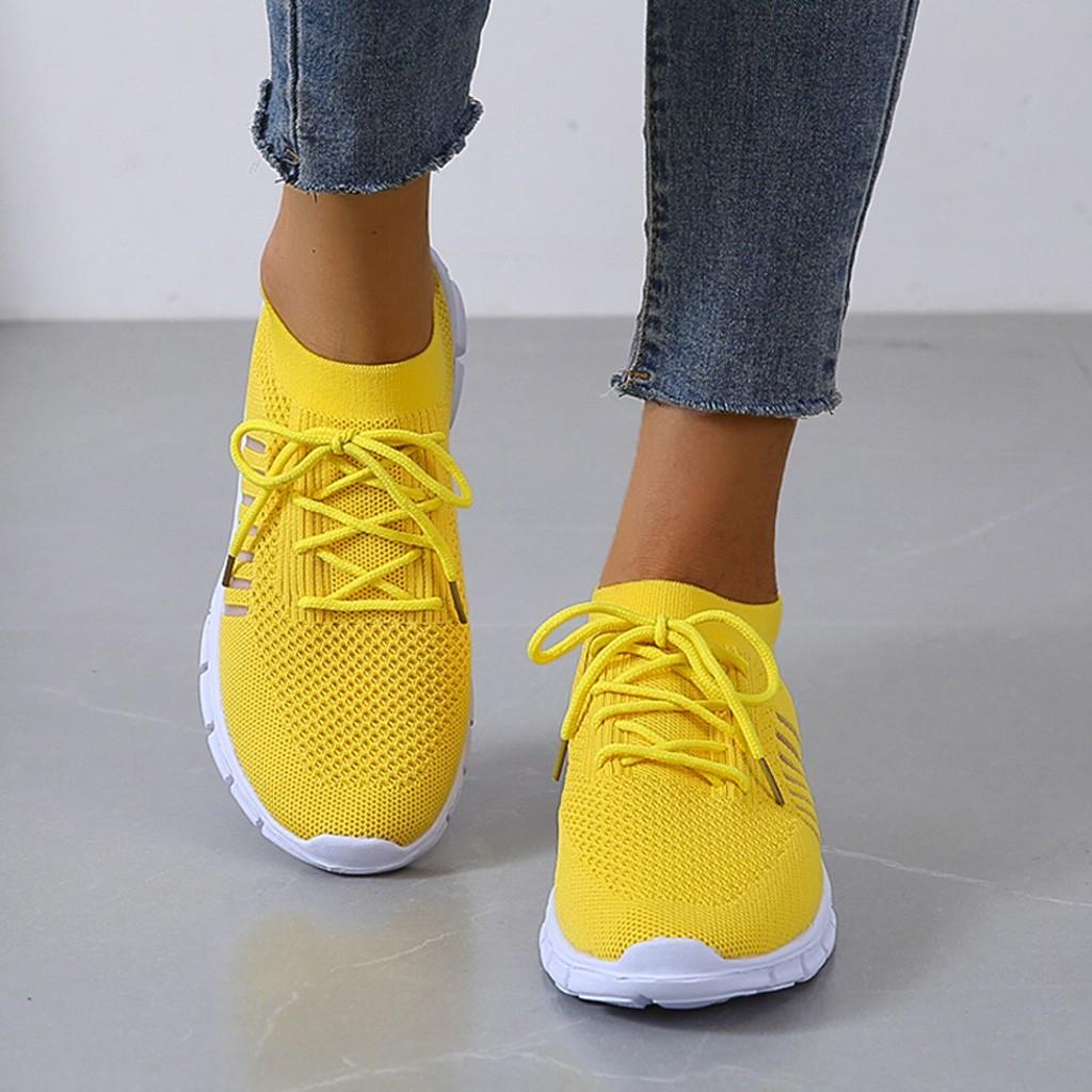 Women's Slip-On Low-Top Sneakers - Stretch Knit Style