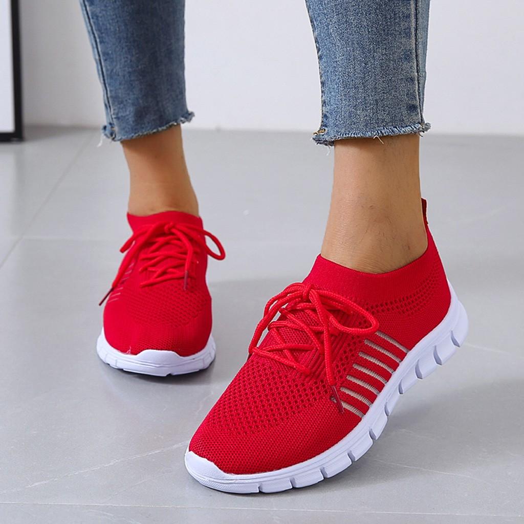 Women's Slip-On Low-Top Sneakers - Stretch Knit Style