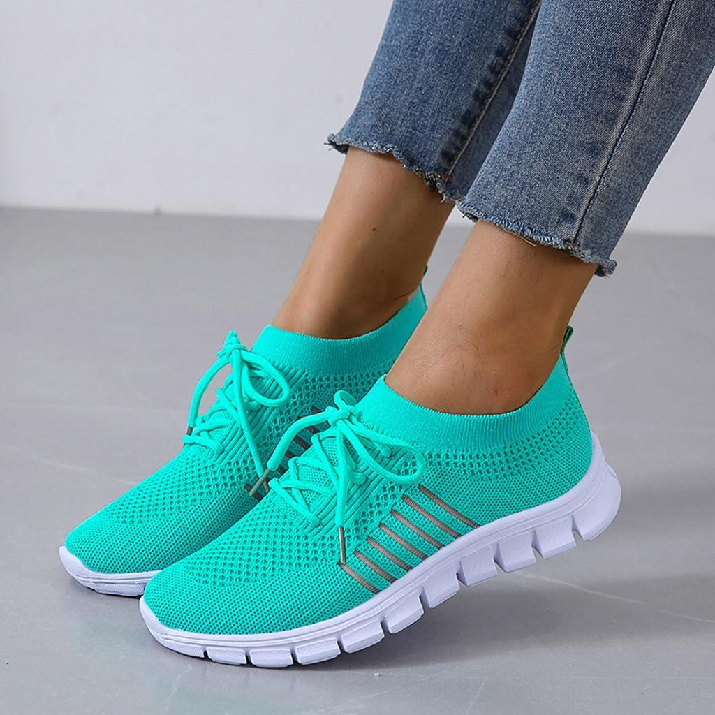 Women's Slip-On Low-Top Sneakers - Stretch Knit Style