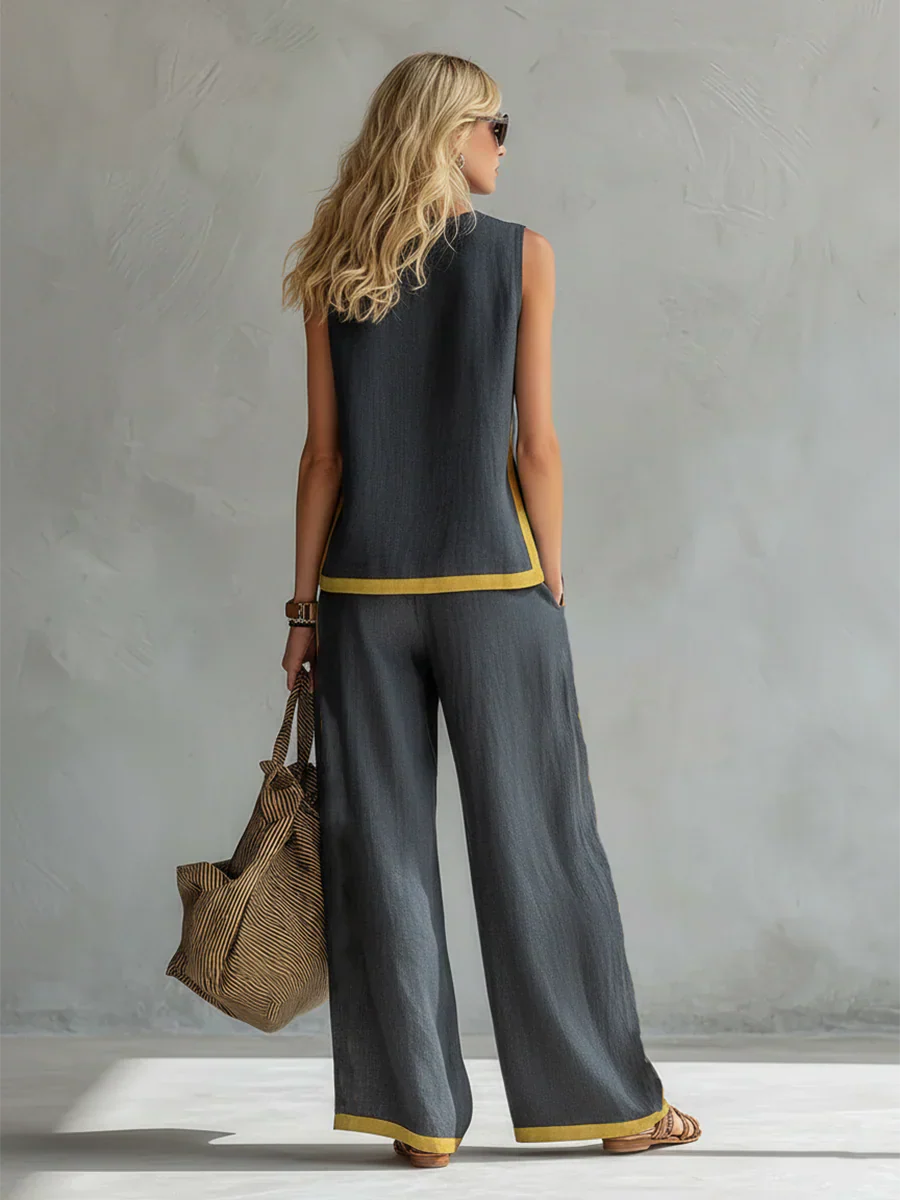 Emilia | Elegant Contrast Co-Ord Set