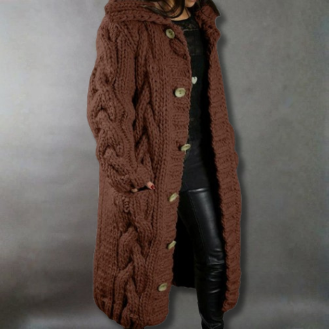 Karina - Elegant cosy coat with tummy coverage